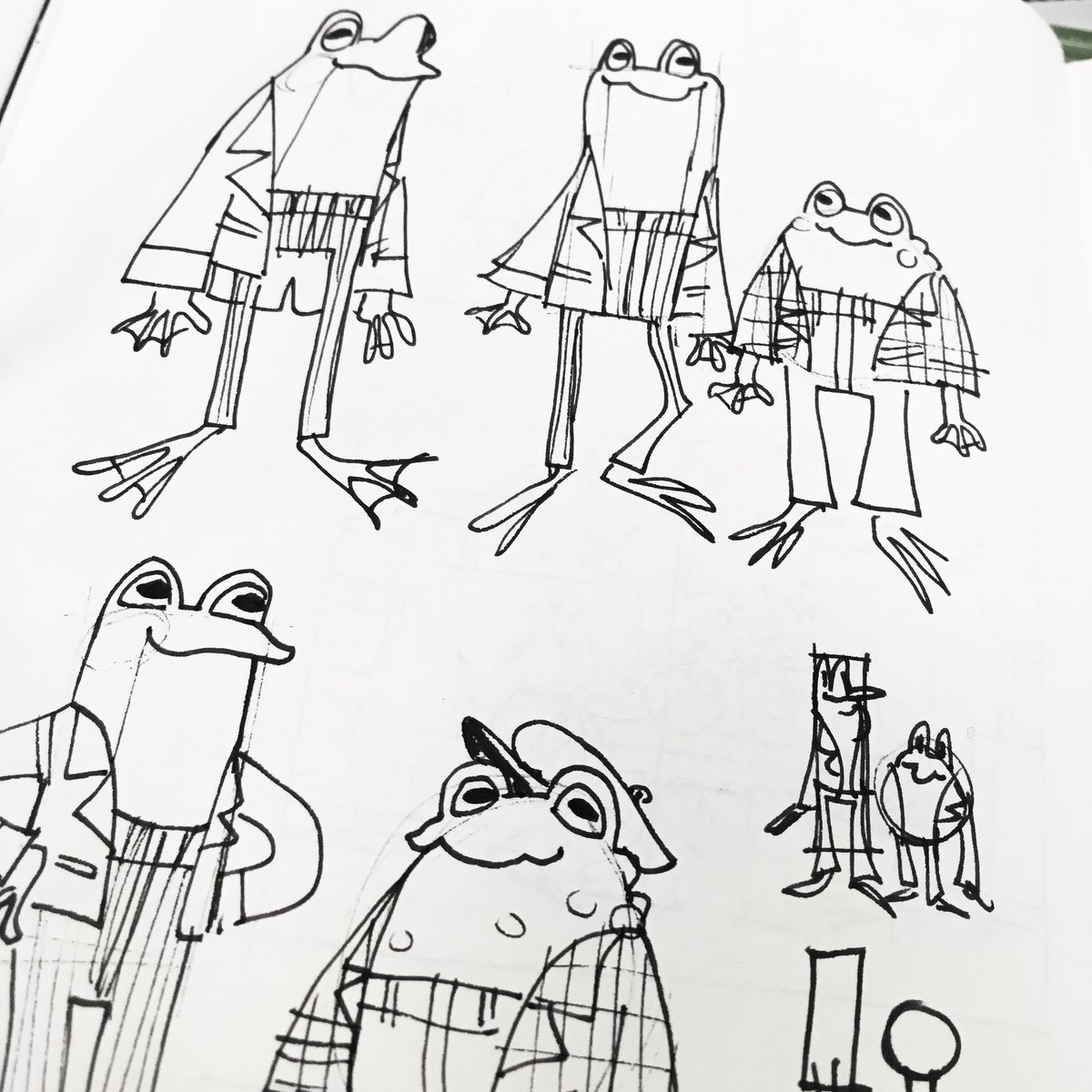 Some sketches for an upcoming reimagination of Frog and Toad Together ? 