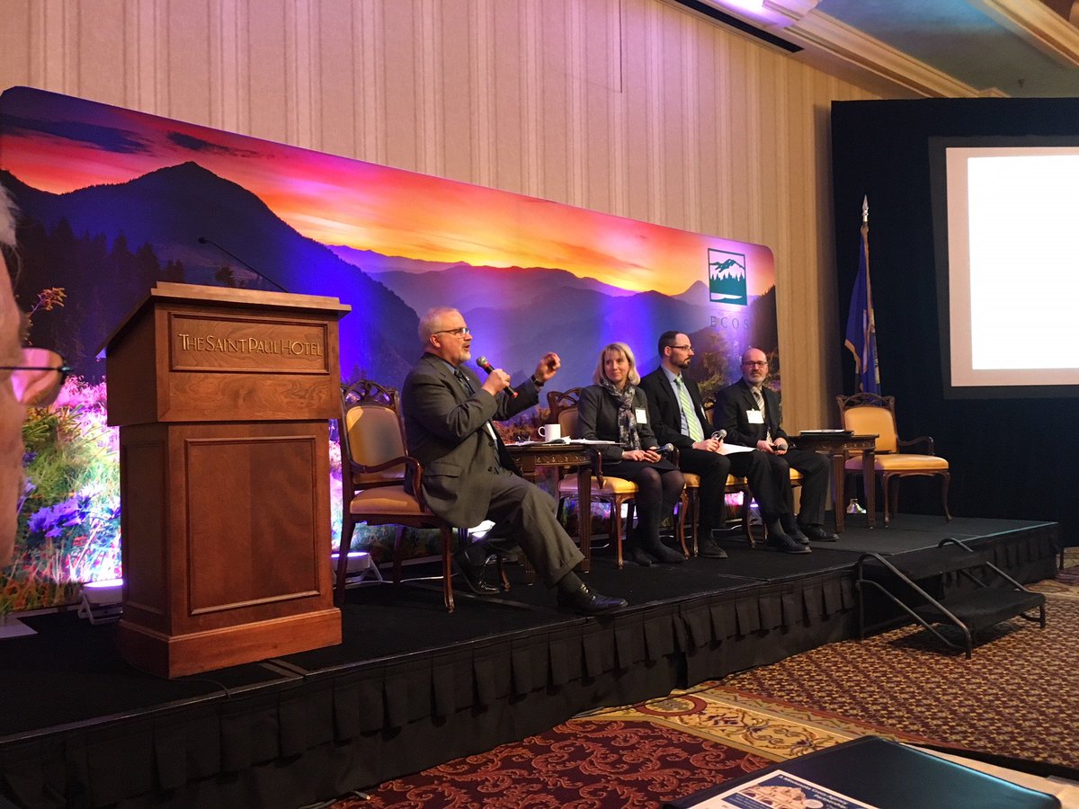 MNCommerce's tweet photo. Commissioner Jessica Looman joins panel with #MnPCA and #mnhealth on cross-agency partnership to protect children from toxic jewelry and toys. #ECOSpringMtg18 https://t.co/1gyVdEyeZv