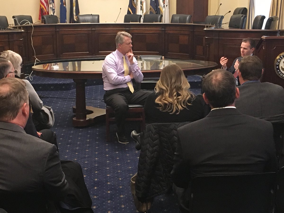 KSFarmBureau's tweet photo. More #KFBAdvocacy in action during #KFBLEADs - participants discussed #NAFTA and progress of the farm bill with @RogerMarshallMD. https://t.co/Y5vQlRh8Py