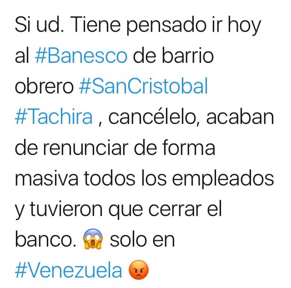 MayVenezolana's tweet photo. Solo en Venezuela se viven tantas cosas escalofriantes a la vez... No se como resistimos tanto. cuándo coño vamos a salir 😖😖 #2MillonesYVamosPorMás https://t.co/o9e91IOJPL