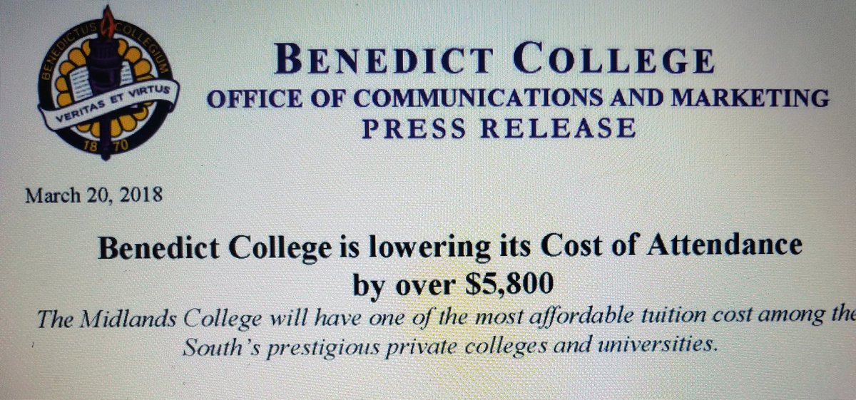 Your career awaits future student "..we want to do our part to make a Benedict College education both accessible &amp; affordable" says <a href="/BenedictEDU/">Benedict College</a> President <a href="/ArtisRoslyn/">Roslyn Clark Artis</a>👇 #TheBESTofBC
