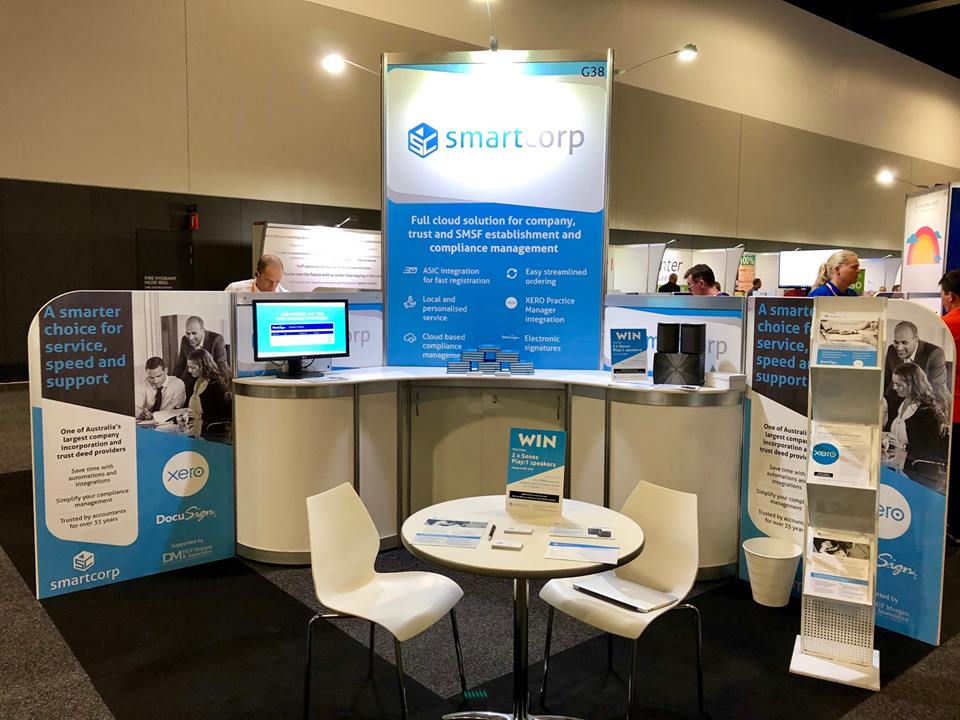 BuzzWebMedia's tweet photo. So great to see all of the hard work come together for our #client #Smartcorp at the #AccountingBusinessExpo. We really love how the signage and explainer video turned out! All the best for today, Smartcorp! https://t.co/5loxnhrizW