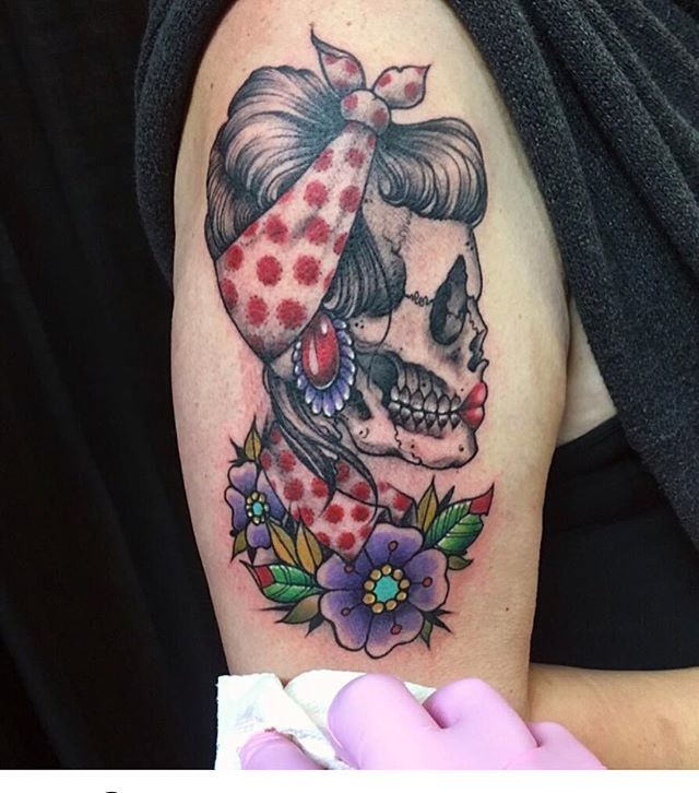 just a cute girly skull tattoo