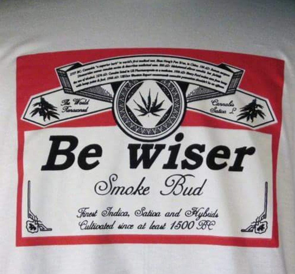 FuriousHermit's tweet photo. I'm not a drinker anymore saah shmoke the bud, bud! https://t.co/4IwuuidIUH