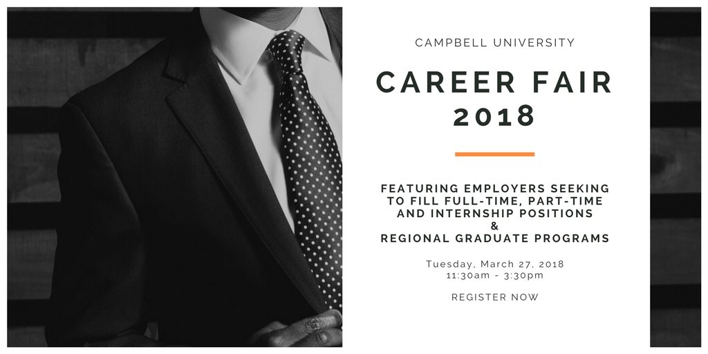 Spring has sprung! Which means the March 27th Spring Career Fair is just around the corner! Have you registered yet? It's FREE for Campbell University alumni and students. Don't miss out on this great opportunity! Register at calendar.campbell.edu/events/spring-…
