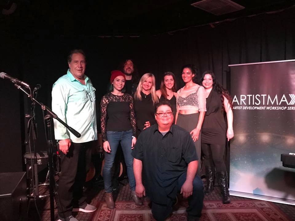 NitaneeParis's tweet photo. Fun night with @ArtistMax_Org team including @kencaillat &amp; Erik Isaacs at @WCSong Hollywood Showcase at @GenghisCohenLA! Happy to support this monthly songwriters event hosted by the lovely &amp; talented @Elyse411 for @WCSong sponsored by #artistmax  #artistdevelopment #songwriters https://t.co/SAaCJzE2XU