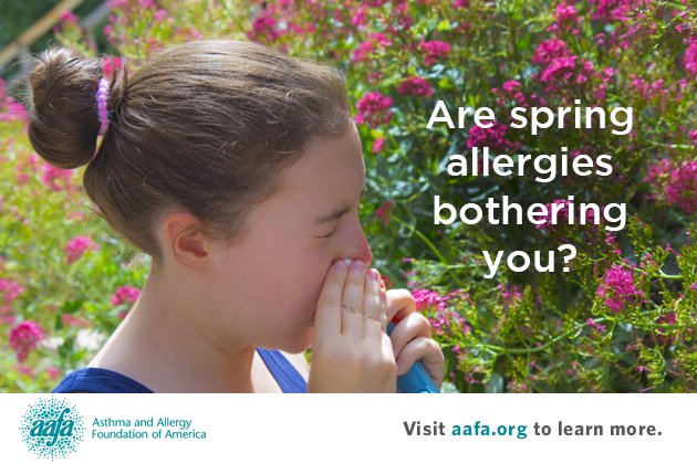 AAFANational's tweet image. Happy first day of #spring! Are your #allergies bothering you? See our tips for managing spring allergies: community.aafa.org/blog/tips-for-…
