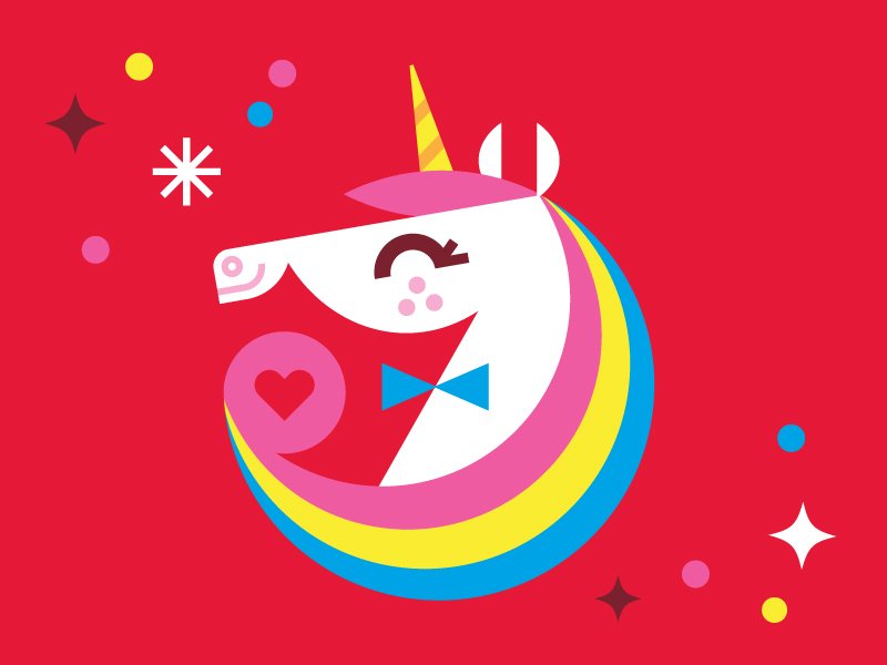 Unicorn Magic by @EightHourDay: dribbble.com/shots/4368200-… #illustration #unicorn #fun #dribbble