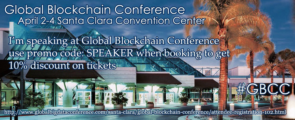 AlexLinebrink's tweet image. Are you in California? Join me at Global Blockchain Conference, April 2 - 4! I am speaking at the event, and would love to see you there :) #GBCC Use promotional code SPEAKER to receive 10% discount on or before  March 21st  by registering at bit.ly/2Do691E