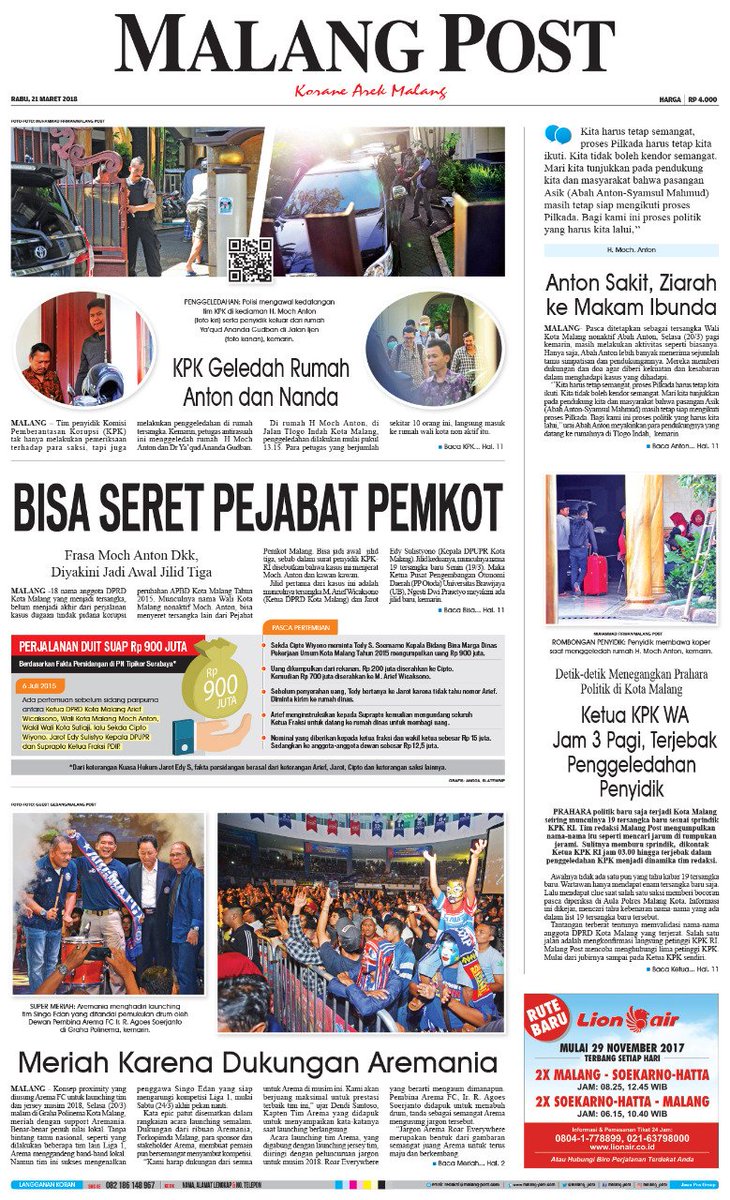 Sumarganurtant1's tweet photo. Malang Post Hari Ini https://t.co/o1mZHn7Qcp