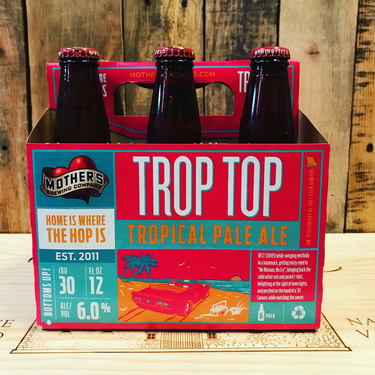 Grapevine_Wines's tweet photo. Stuck here in LR on Spring Break? Pick up Trop Top Tropical Pale Ale by @mothersbrewing ! You’ll feel like you’re somewhere warm swinging in a hammock with the delicious guava, passion fruit, and citrus flavors. 😎 https://t.co/GKhRW7ojI6