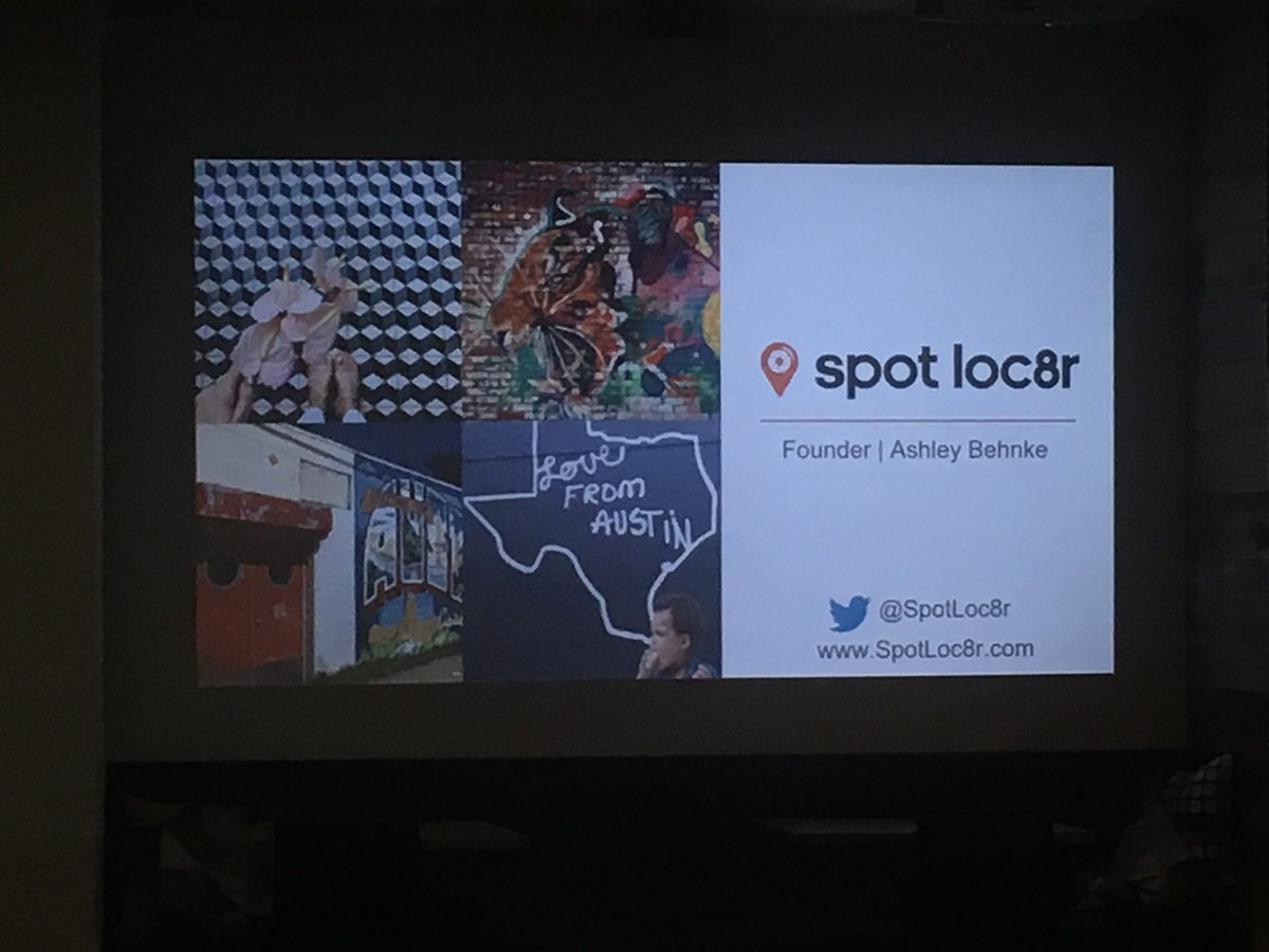 RNAeatsbugs's tweet photo. Great to see the latest #Entrepreneur cohort from @DivIncatx pitching; @AshBehnkeDesign w/ @SpotLoc8r helping #film & #video professionals find locations quickly & easily.
#Austin #startup #Entrepreneurship #DivIncATX @CapitalFactory #AustinInvestor #AngelInvestor #accelerator https://t.co/0bQTi63PyV