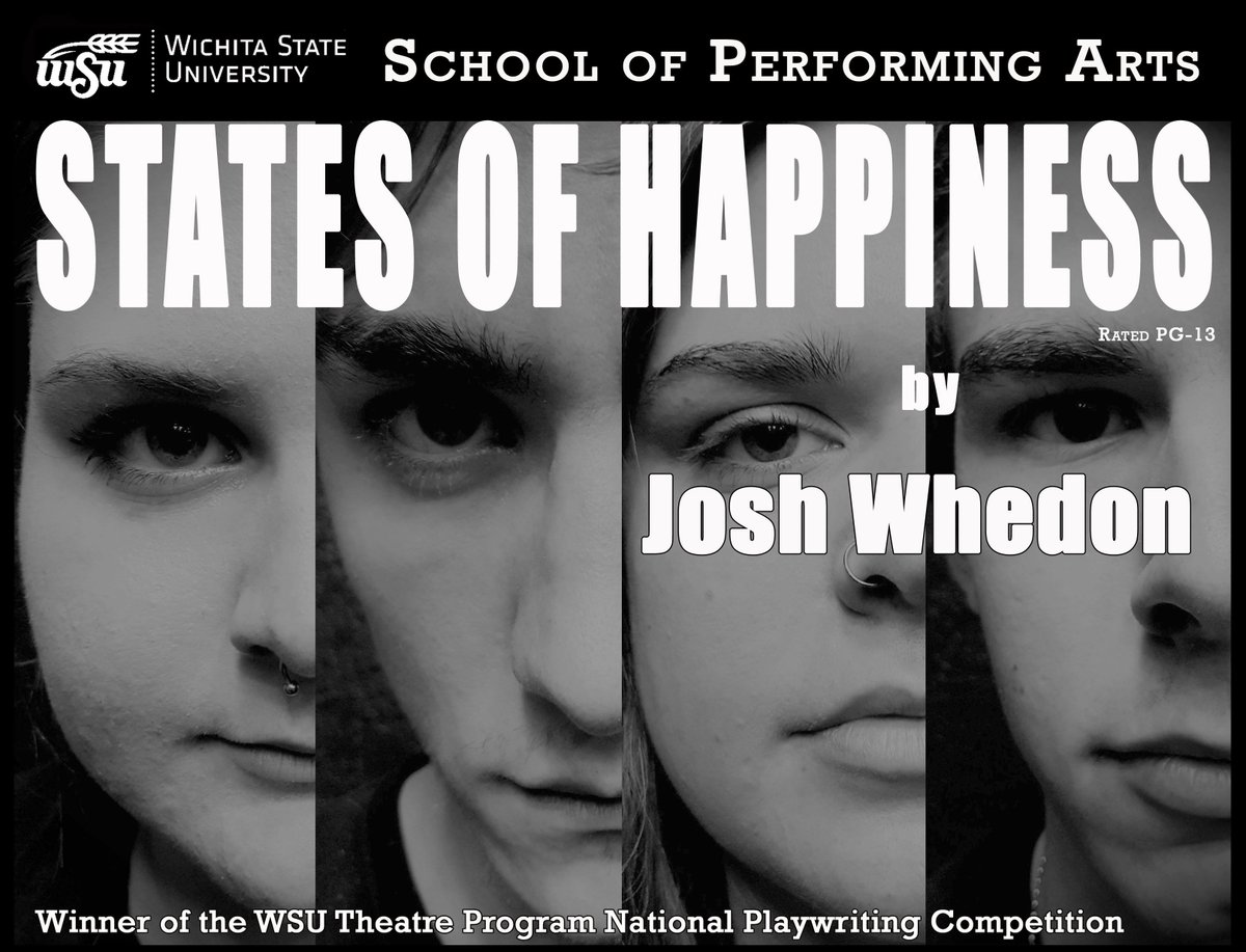 Fantastic News from the National Office of Kennedy Center American College Theatre Festival in Washington, D.C.: theatre's STATES OF HAPPINESS was honored as one of 10 Distinguished Productions of a New Work chosen from all regional Festivals. Congratulations All!!!