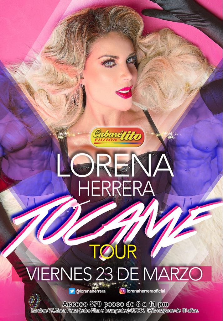 Lorenaherrera's tweet photo. Linduras este viernes los veo paraa cantar #tocame en @cabaretito  11 pm en punto  #QuieroSerLaLocaMasLoca  #FlorCapullo https://t.co/GIgwmpx7vM