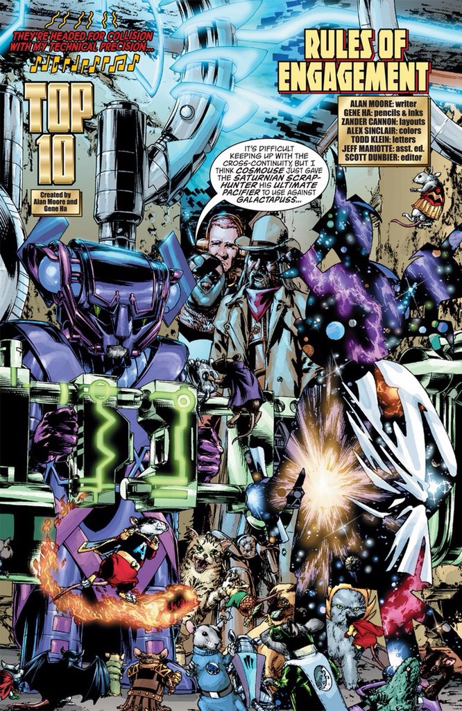 bhgross144's tweet photo. Marvel: #InfinityWar is the most ambitious #crossover event in history.
Alan Moore: You really believe that? How adorable...
#Cosmouse #Galactapuss #Top10 https://t.co/3fX6iLSSeH