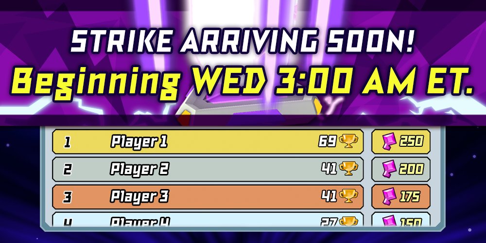 SuperSensoGame's tweet photo. The Wednesday Strike begins tonight at 12 AM PT/3 AM ET! How far will you go? Don't forget to tweet an image of your results at us with the hashtag #strikewinner to earn free Bytecoins! https://t.co/q9FwNLBNvd