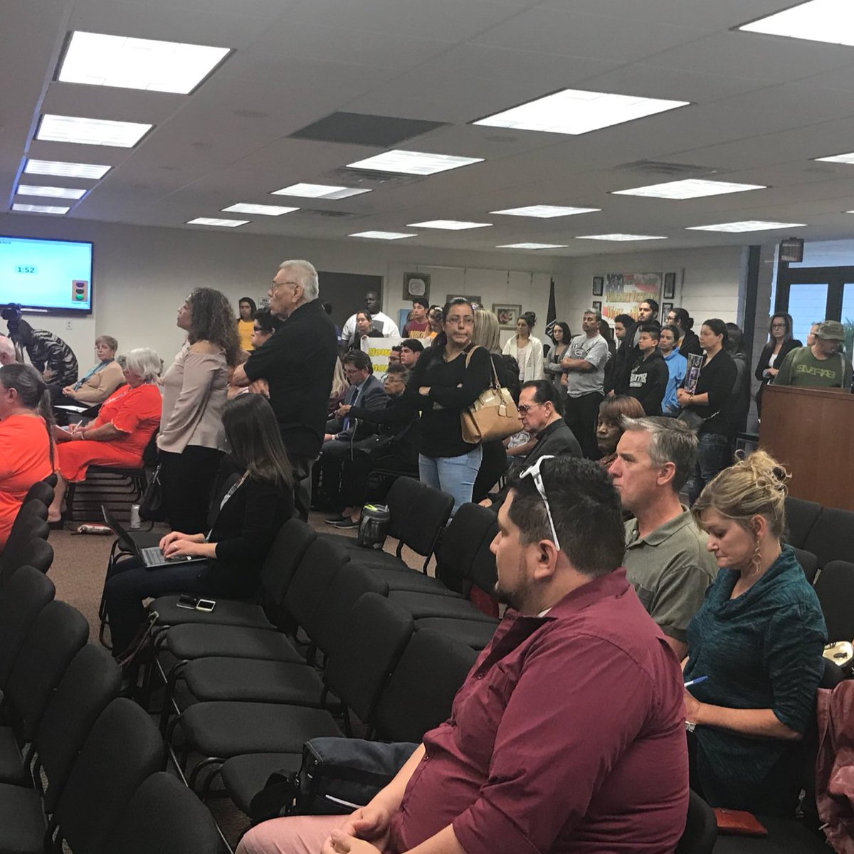 KESQ's tweet photo. #DHS community ask council to improve pedestrian safety after #DHS senior is hit and killed while crossing #PalmDrive over the weekend https://t.co/JQbiWeazth