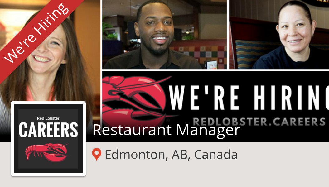 ttateyama1's tweet photo. #RedLobster is looking for a #Restaurant #Manager, apply now! (#EdmontonABCanada) #job https://t.co/ztW9s7KgbN https://t.co/ilDKjqekSN