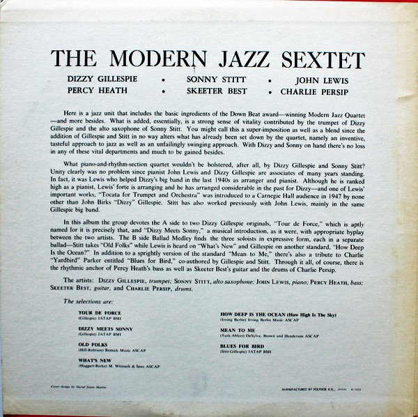 #NowPlaying #Jazz #Blues
The Modern Jazz Sextet (1956)
 #DizzyGillespie / #SonnyStitt 
#JohnLewis / #PercyHeath #SkeeterBest #CharlesPersip
Dizzy meets Sonny youtu.be/kN7BBuhLcLg
Blues for Bird youtu.be/Nk1fFG_Bakg