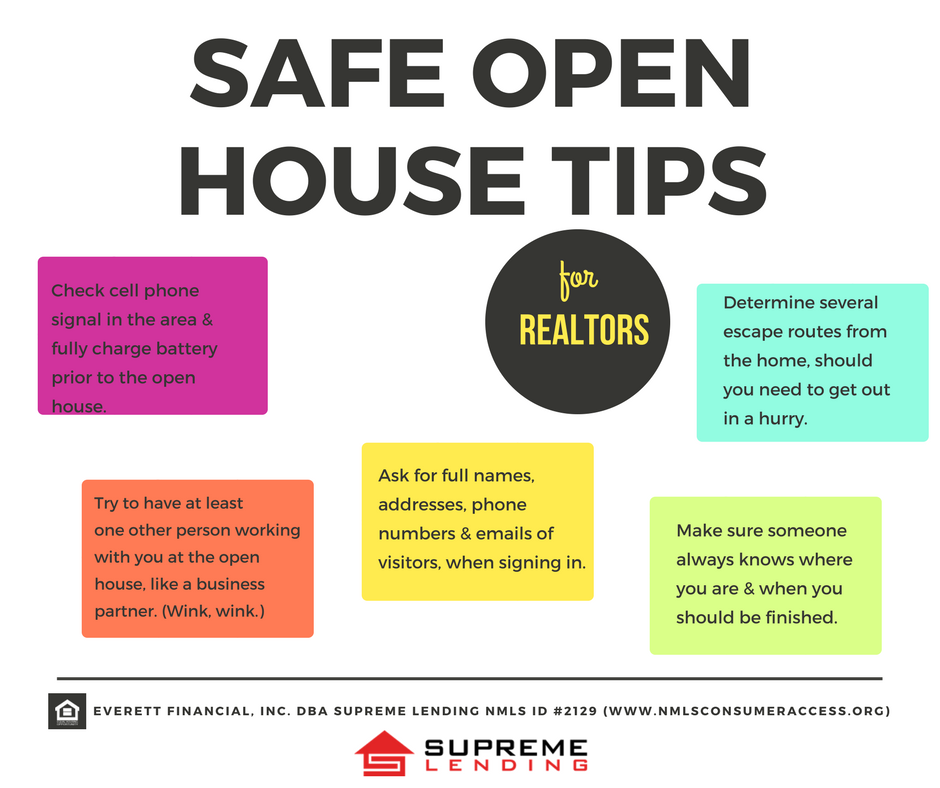 SouthCoastLend's tweet photo. Open Houses can be a great tool for Realtors, but they also expose you to unfamiliar people and surroundings. Use these tips to stay safe at your next Open House. https://t.co/Edf6641Di8