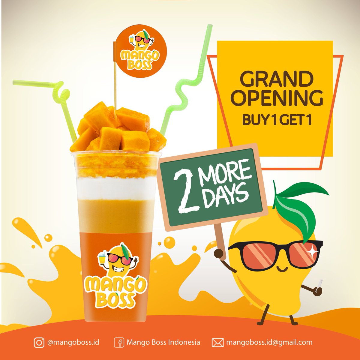 PondokIndahMall's tweet photo. Dua hari lagi menuju kesegaran dari mangga kualitas premium di Mango Boss.
Catat tanggalnya, 23 Maret 2018 di Pondok Indah Mall 2, South Skywalk, Lantai 2. Dan dapatkan spesial promo buy 1 get 1 free.
#mangoboss #mangobossid #mangodessert #mangoaddict #mangolovers https://t.co/uvaMhbLmHg