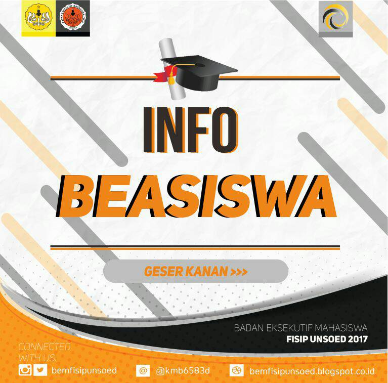 BEMFISIPUNSOED's tweet photo. Selamat kepada Kakak-kakak yang telah lolos seleksi Beasiswa BI di tingkat Fakultas!
Jangan lupa nih jadwal wawancaranya,

📆: Kamis, 22 Maret 2018
🕘: 09.00 - Selesai
📍: Kantor Perwakilan Bank Indonesia Purwokerto
👔 : Kemeja &amp; Celana ( Non-Jeans ) &amp; bersepatu https://t.co/HMbLWZ5MMn