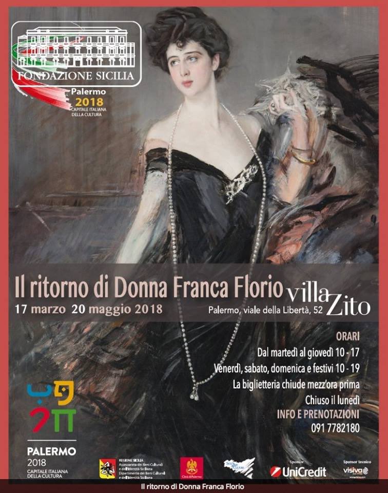 Il ritorno di Donna Franca #Florio a @VillaZito #palermo fino al 20 maggio 2018 #PalermoCapitaleCultura