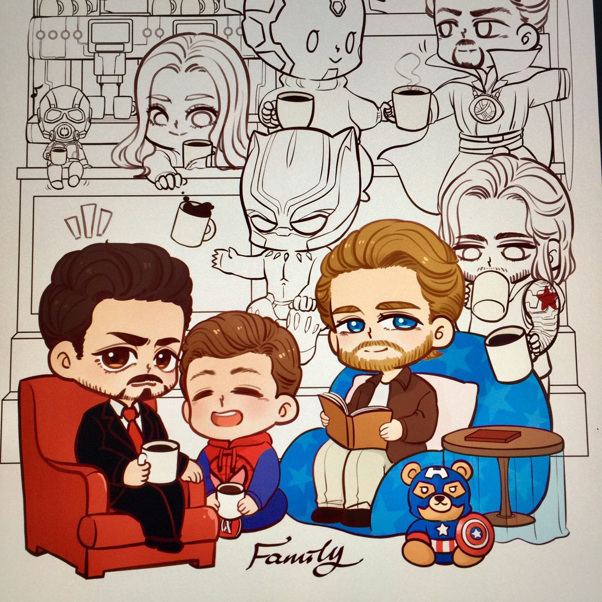 Nominno_rice's tweet photo. Of course I gonna colour in #superfamily first _(:3」z)_ https://t.co/K1D2zQ5TNO