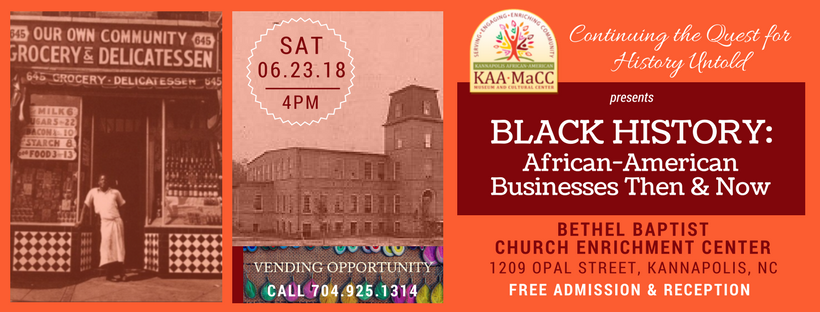 kaamacc2016's tweet photo. #KAAMACC Black History Program: African-American Businesses Then & Now on June 23, 2018 @ 4 p.m. Join Us! https://t.co/zEpiYKaAsr
