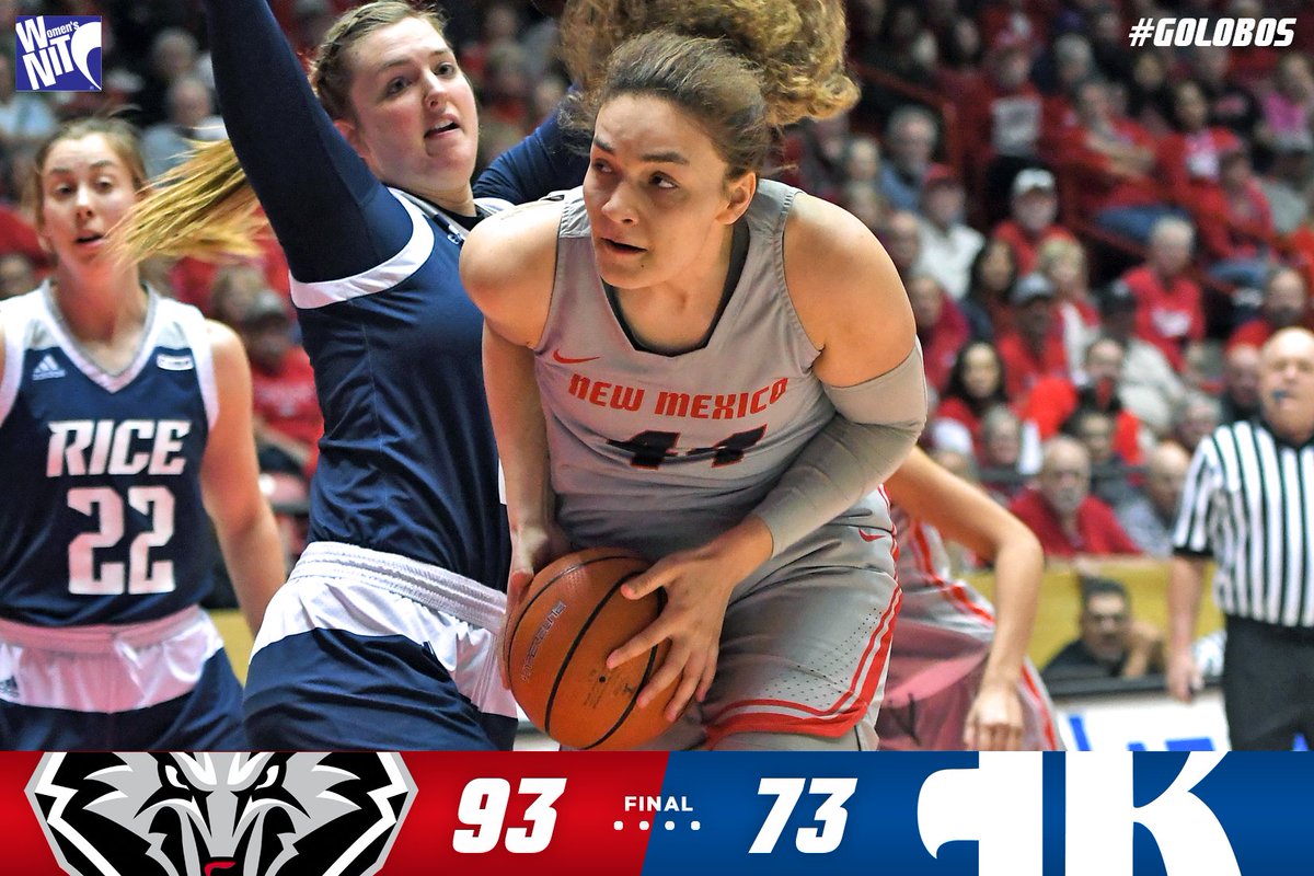 As Davie Bowie sang, "Let's Dance"!!! We advance to the Round of 16 at the <a href="/WomensNIT/">WNIT</a> with a 93-73 win over Rice.  We host TCU Thursday night. #GoLobos 

golobos.com/news/2018/3/20…