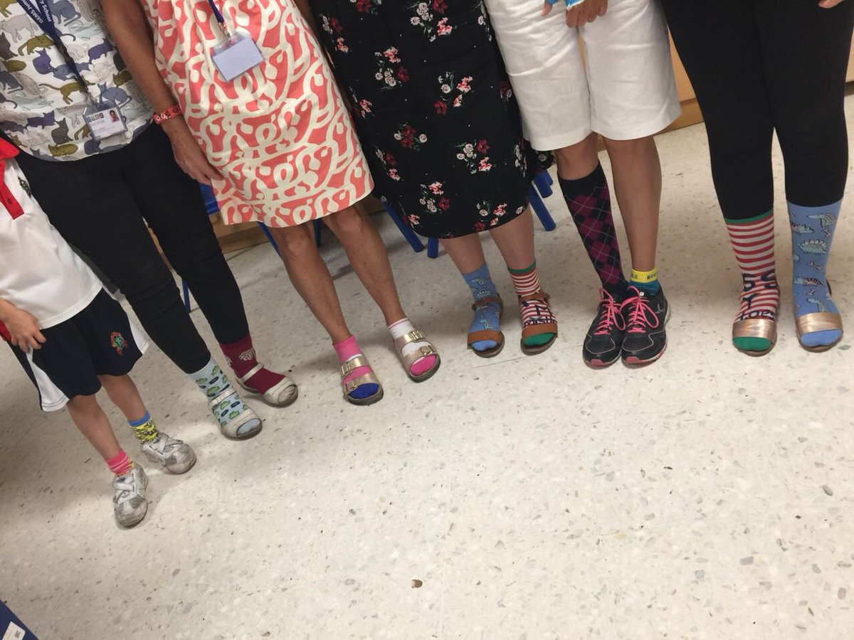 JPS_FS2's tweet photo. Great odd socks today from the fs2 staff. Down syndrome awareness #JPSfs2 https://t.co/xyStQ4G9aO