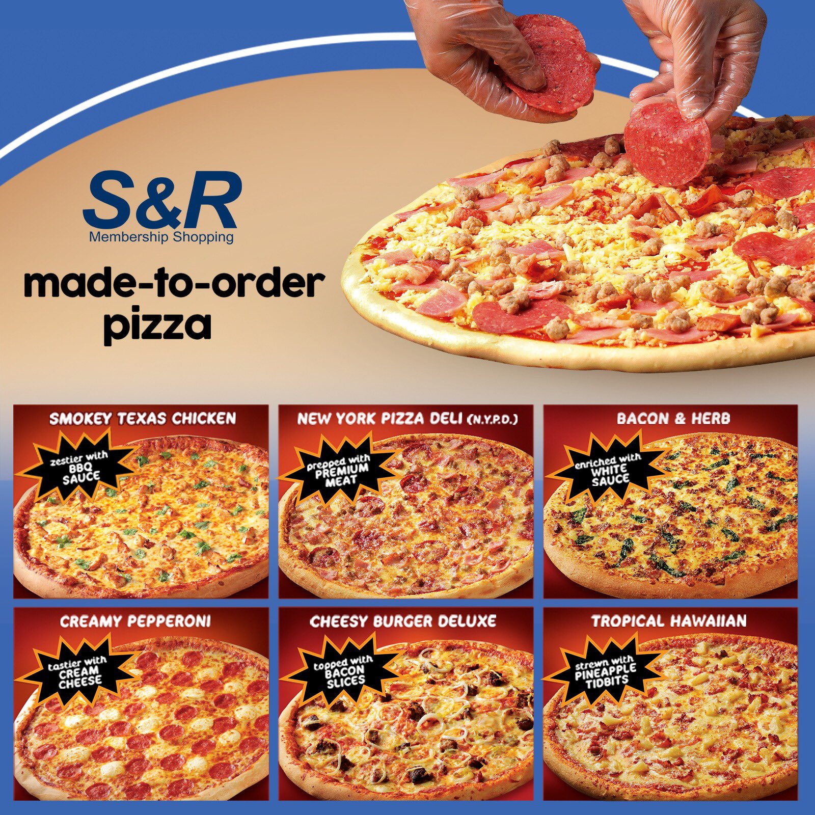 S R Membership Shopping These Made To Order 18 Inch Pizzas Are Now Available At All S Amp R Clubs P679 And S Amp R New York Style Pizza Parlor P699 Allow Minutes Waiting Time No Worries