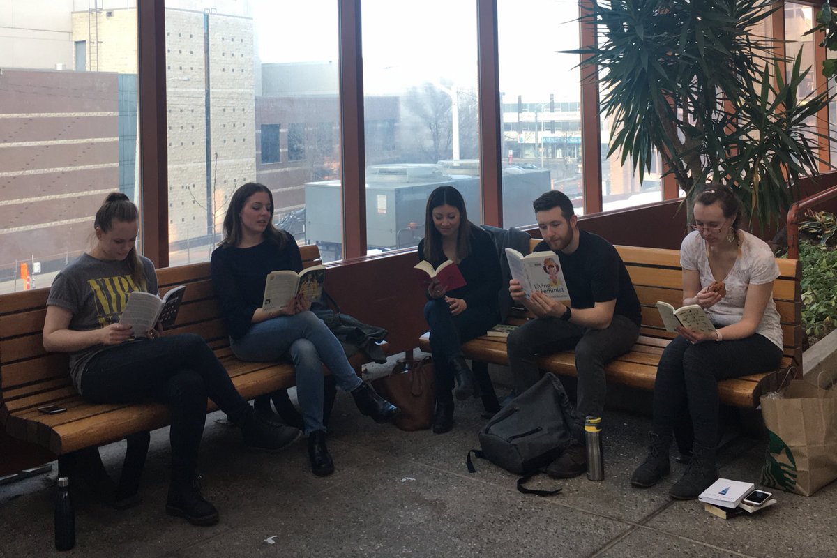ShapeEdmonton's tweet photo. Thank you to everyone that came out to #DearYEG at the @citadeltheatre this evening! We enjoyed a nice evening of reading and conversation.📚

The goal of #shapeyeg in 2018 is to reduce urban isolation in #yeg. It can be as simple as reading quietly together in a public space. https://t.co/l0yxBB9cTu
