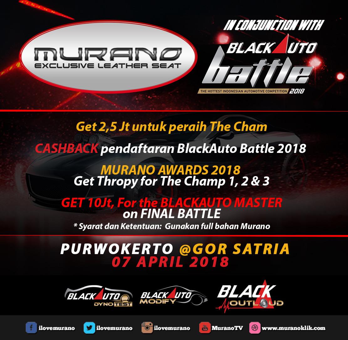 Black Auto Battle 2018 supported by Murano. muranoklik.com