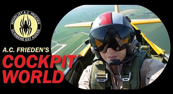 acfrieden's tweet photo. I'm finally starting to update my #piloting blog (AC Frieden's Cockpit World). Though I'm a cautious #pilot while I'm in the air, I do crash planes in my thriller novels. :) Cheers! #pilot #author #novelist #ACFfrieden #thrillers #planes #flightscenes https://t.co/mZgs85bziv https://t.co/dB5IWyjEK5