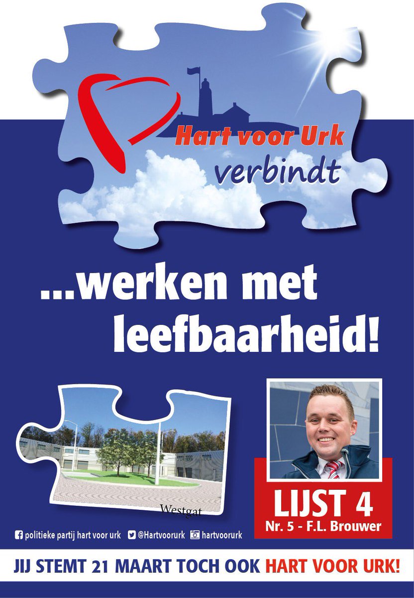 Het is zover, spannende dag vandaag. U stemt toch ook Hart voor Urk 👍.