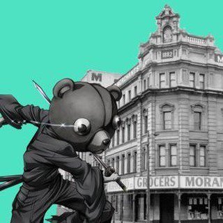 Our building requires a key to enter, but we would've loved for Kuma of Afro Samurai to be guarding our doors. .
.
.
.
.
.
.
#kongoindustries #afrosamurai #GZA #fitzroy #instadaily #afrosamurairesurrection #gzathegenius #melbourne