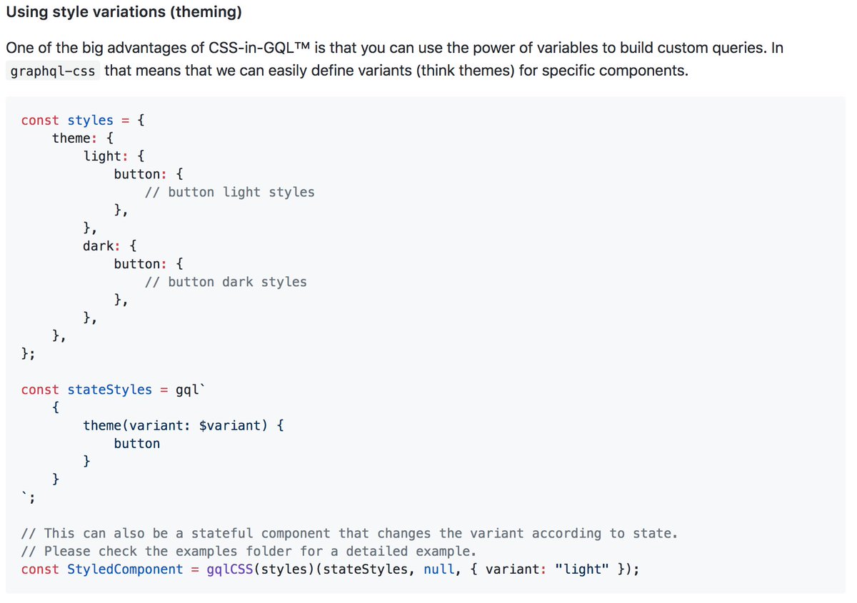 braposo's tweet image. We just released v1.3.0 of graphql-css with one of the most requested features during the alpha: theming support! 🎉🎉🎉

Also a BIG thank you to all of you for the +250 stars we got in the last 24h! 🌟

The revolution is here! #CSSinGQL

github.com/braposo/graphq…