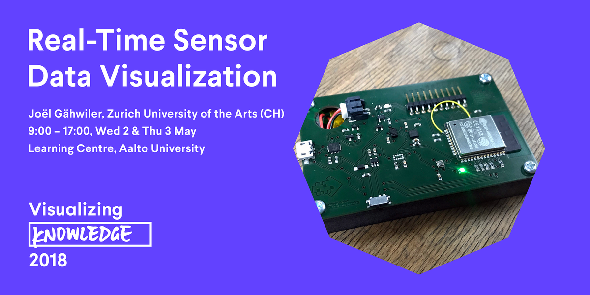 vizknowledge's tweet photo. Another #DataViz workshop at #VK18! 🛰️In Real-time Sensor Data Visualization with Joël Gähwiler @256dpi on 2 &amp; 3 May participants will learn to collect and visualize continuous streams of real-time data through an iterative design process. Read more: https://t.co/YrAvTSrLEE https://t.co/yPPiLK7Ddb