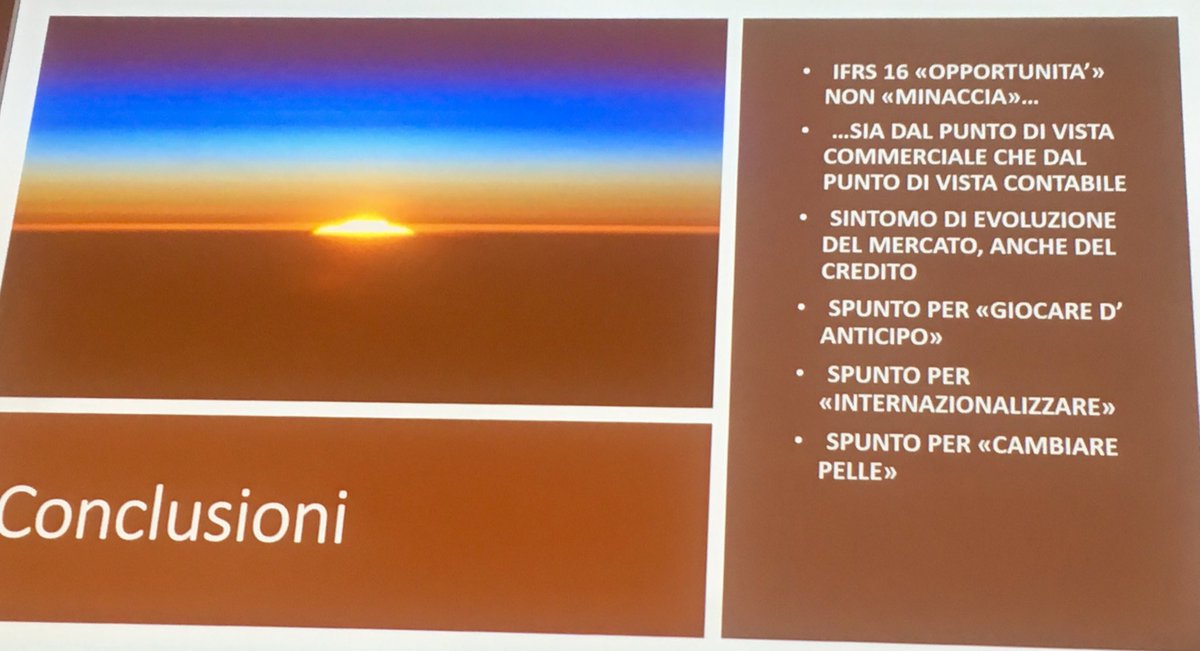 GDeCandia70's tweet photo. #Lease2018 Conclusioni della tavola rotonda su #IFRS16 @Assilea_IT @Agenzia_Entrate @Commercialisti ANIASA OIC @Econocom_IT https://t.co/weJvsrhzG4
