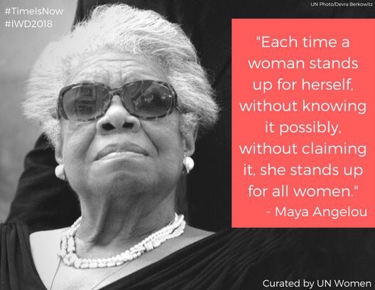 UN_Women's tweet photo. The span of my hips, 
The stride of my step, 
The curl of my lips. 
I'm a woman
Phenomenally.

- @DrMayaAngelou, whose words always inspire us in our fight for equal rights. #WorldPoetryDay https://t.co/cxeOjKmuZB