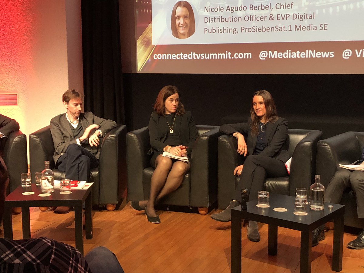 Jonathan Thompson from Digitial UK and Nicole Agudo Berbel from ProSiebenSat.1 both preaching the value of HbbTV in providing an ability to scale solutions across TVs at #CTVS18 <a href="/HbbTV_official/">HbbTV Association</a>