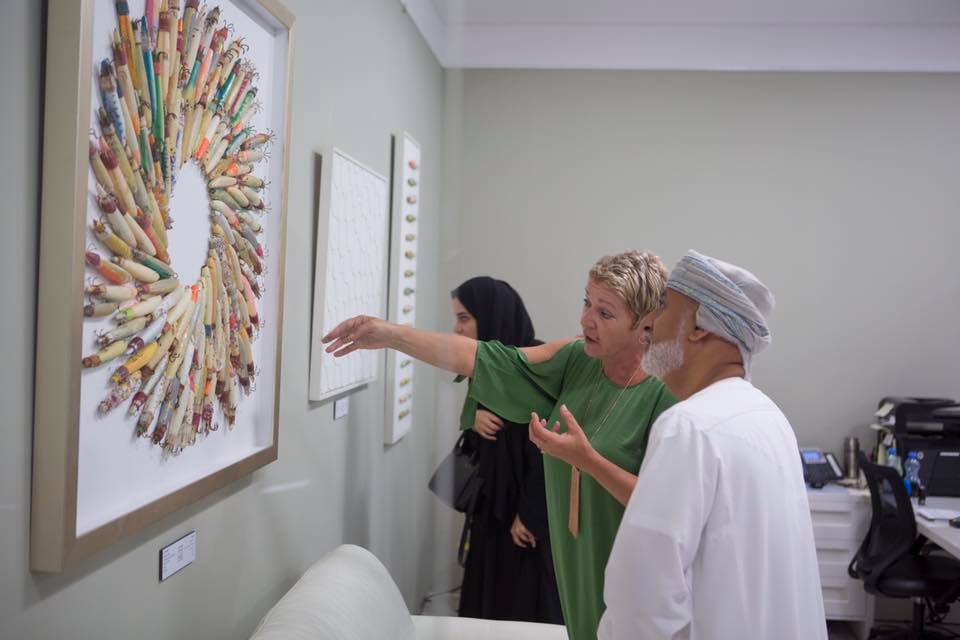 Gallery_Sarah's tweet photo. Opening of the Serendipity Exhibition by Alma De Ville at Gallery Sarah last night. The exhibition will run until 5th April. #art #gallery #oman #muscatgallery #omanartist #culture #heritage #omanbeaches #seatreasures https://t.co/wjdParLX79