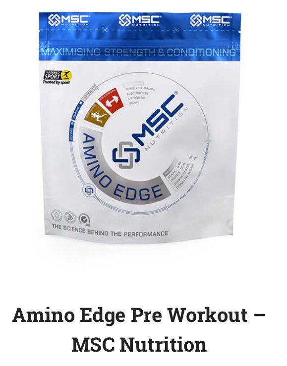 Kickstart tonight’s session with <a href="/MSCNutritionCo/">MSC Nutrition®</a> Amino Edge Pre Workout!  #fuelforwinners                                       mynutritionbrand.com/webshop/pretra…