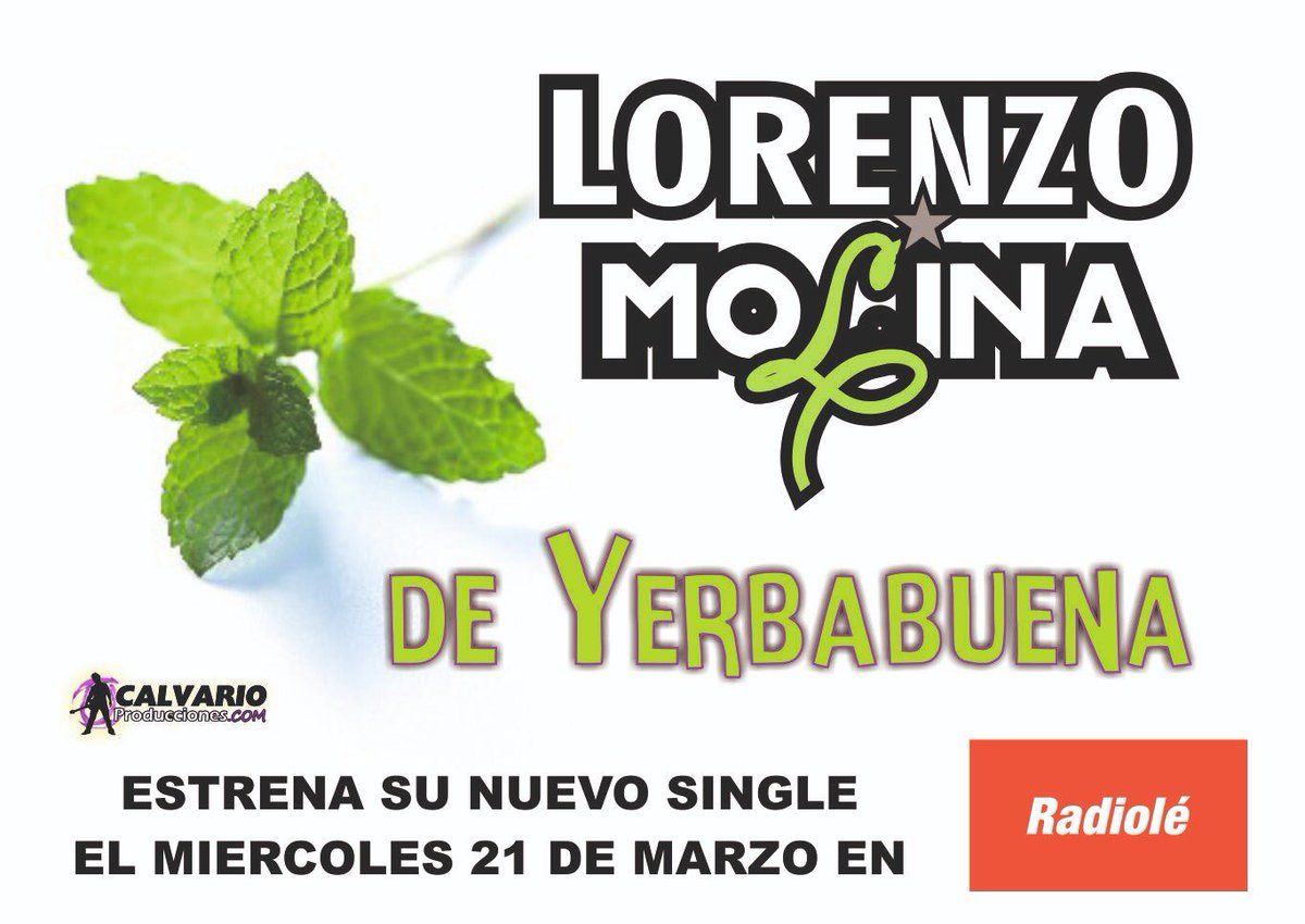 Qué bonito suena #DeYerbabuena!! Hoy lo estrenamos con <a href="/LorenzoMolinaof/">Lorenzo Molina</a> que vuelve al programa!!