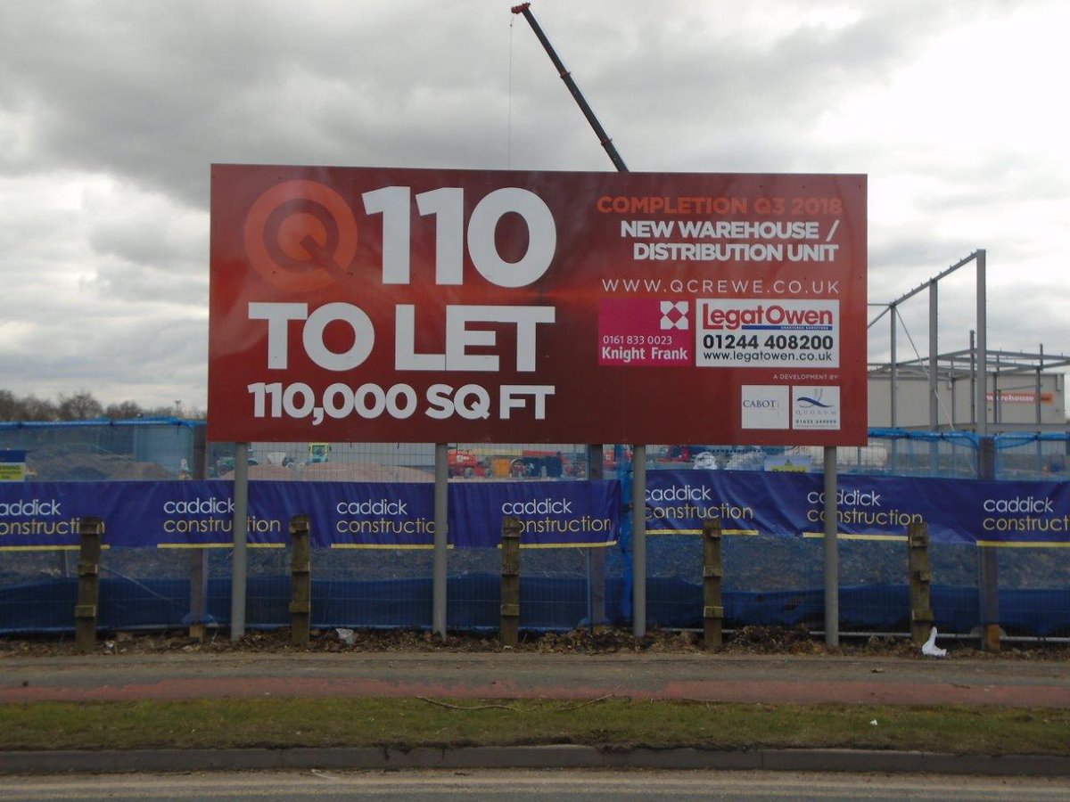WeAreBlaze's tweet photo. Great to see the newly designed board up for #Q110 Crewe for @QuorumProp @KnightFrankMcr @LegatOwen See website for further details at - https://t.co/ntB9HwDpeB #industrial #speculative #propertymarketing https://t.co/4O4tJ2DTbX