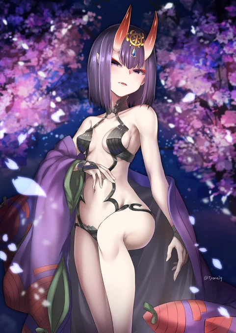 夜桜酒呑

#FGO
#酒吞童子 