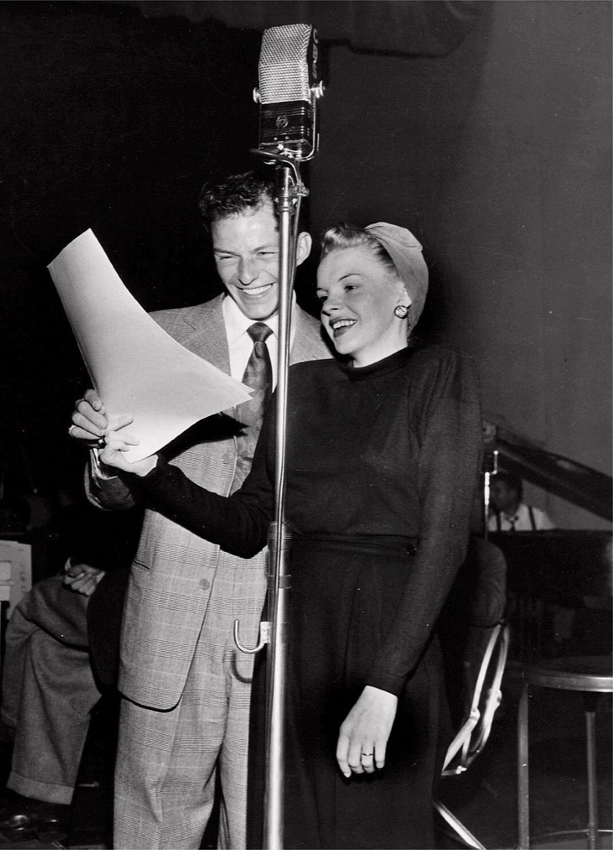 Judy Garland and Frank Sinatra, 1946. Frank's smile is so precious!, image size:866x1200