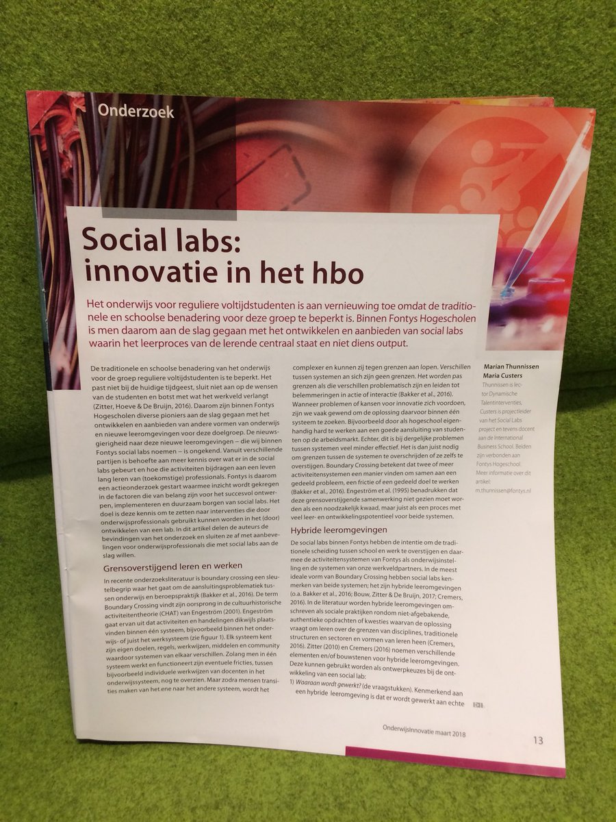 FontysSocialLab's tweet image. Jullie deze al gezien? #fontyssociallabs staat in tijdschrift OnderwijsInnovatie. Te lezen via ou.nl/onderwijsinnov…