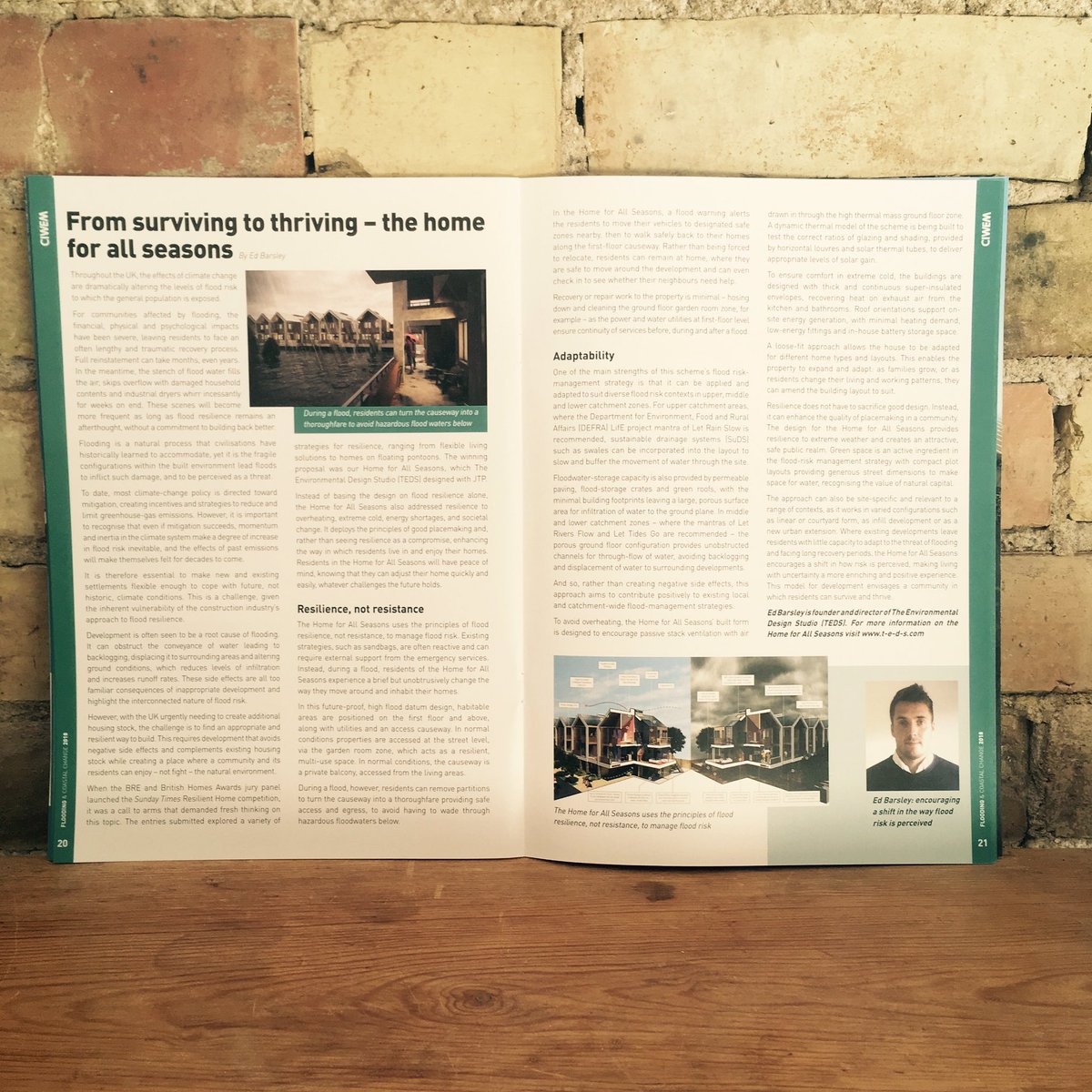 edbarsley's tweet image. &apos;From Surviving to Thriving&apos; a piece I&apos;ve written on flood resilience and the Home for all Seasons in the @CIWEM &apos;Flooding &amp;amp; Coastal Change&apos; publication @floodandcoast #floodresilience #resilientarchitecture #placemaking @jtp_placemaking